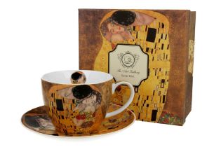 Ach, klimt kiss, skodelica s podstavkom, 470ml, 1 kos