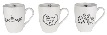Alpeks home, dom je tam kjer je srce, lončki, 320 ml, 3 kos