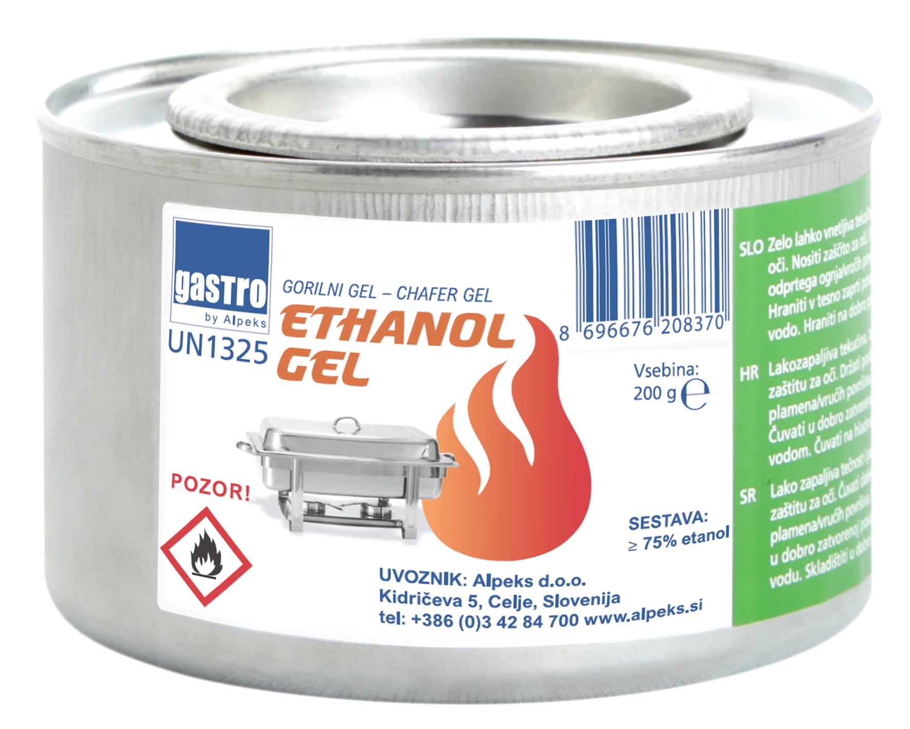 Alpekshastro, gorilni gel za chafing, 200 g, 1 kos