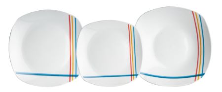 Alpekshome, mavrica, krožniki, 18 delni set