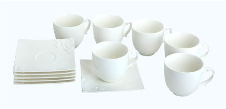 Alpekshome, skodelice za belo kavo, bele, hj1945, 220 ml, 6 kos