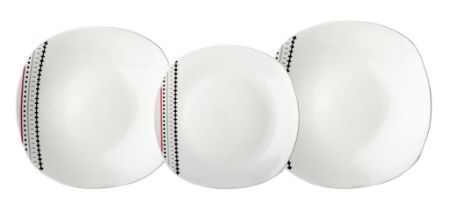 Alpekshome, vijola-rdeče, krožniki, 18 delni set