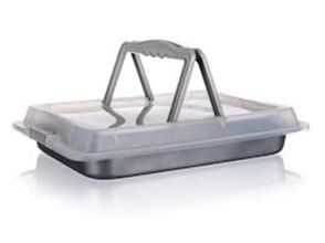 Banquet, culinaria, pekač 42 x 29 x 4 s plastičnim pokrovom za prenašanje, 1 kos