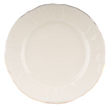 Bernadotte krožnik desertni 19cm ivory zlati rob