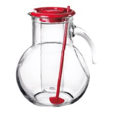 Bormioli, kufra vrč z rdečim pokrovom, 2 l, 1 kos