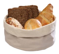 Košara za kruh bež / črna