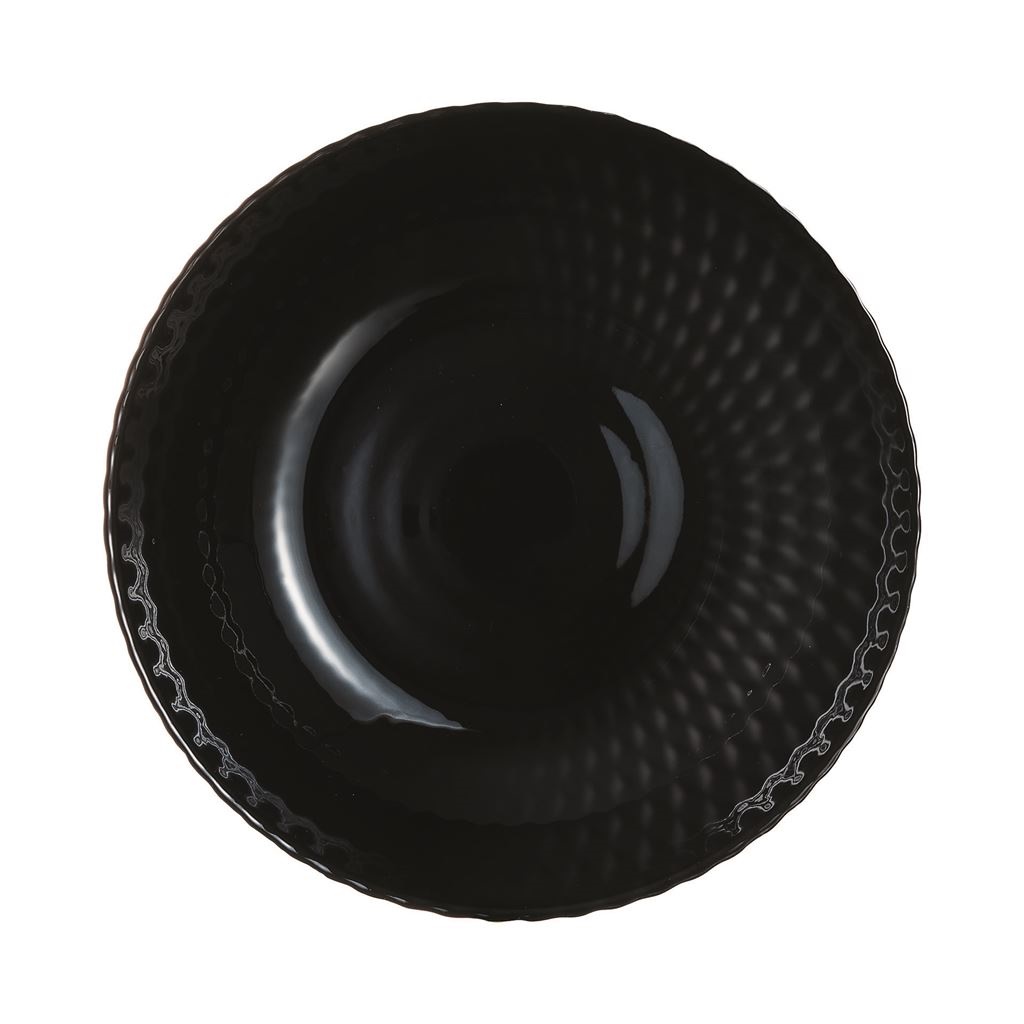 Luminarc, pampille krožnik globok črn 20cm, 1 kos