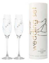 Mati, celebration, poročni set kozarcev za šampanjec, v tulcu, 210 ml, 2 kos