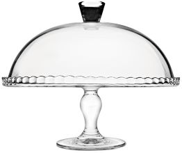 Pasabahce , patisserie, pladenj z nogo in pokrovom, 32 cm, dvodelni set
