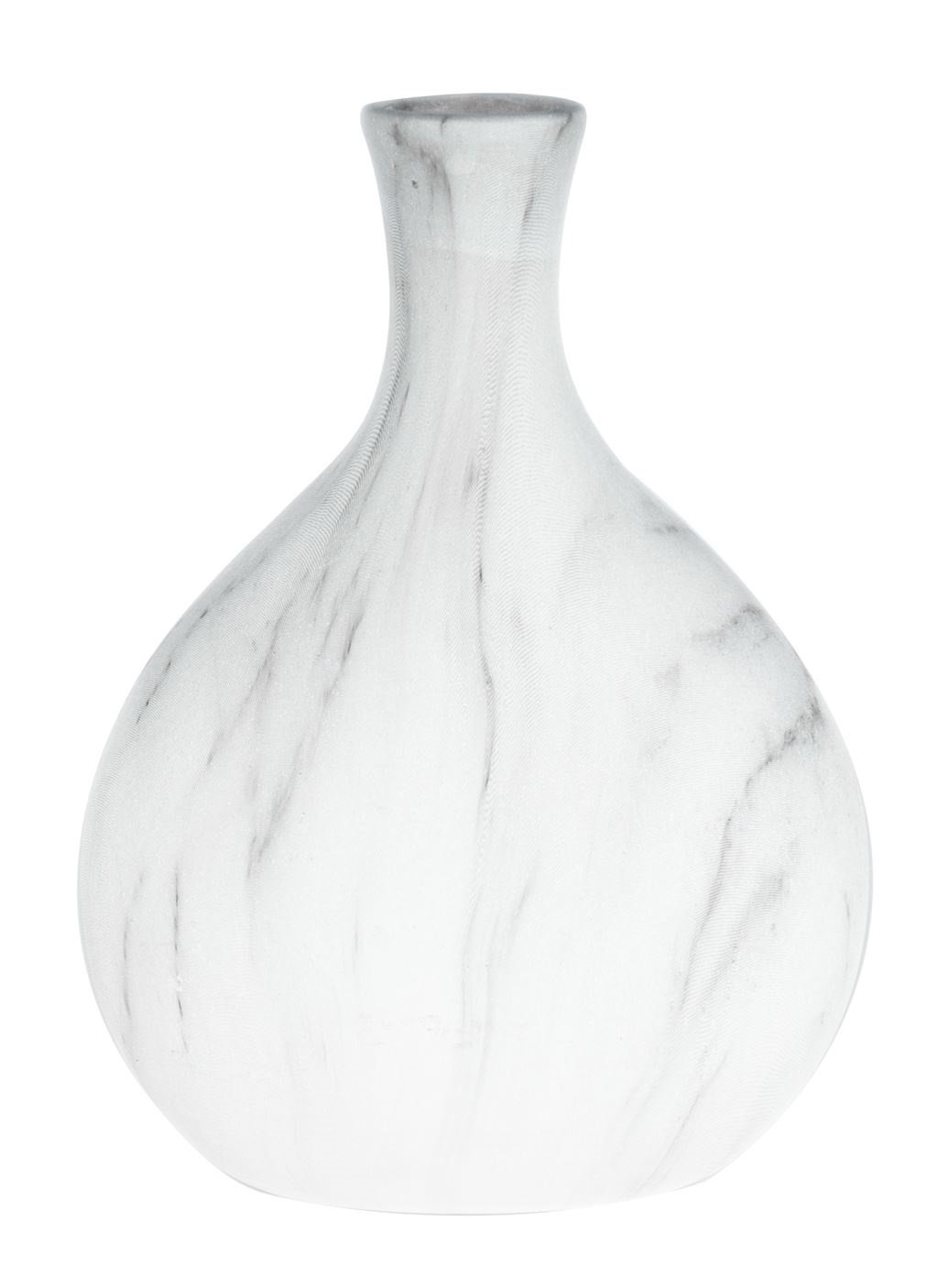 Vaza ker. marble bela 15,3x8,4x20,7 cm