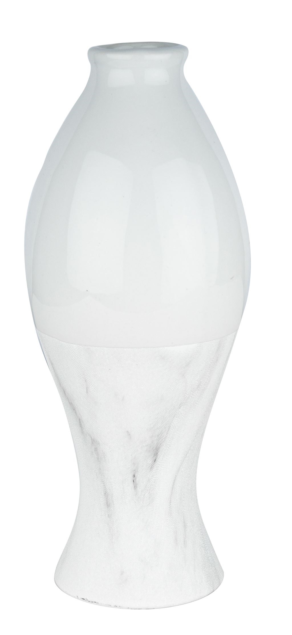 Vaza ker. marble bela 8,5x8,5x21x2 cm